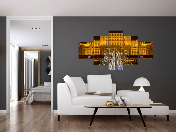 Obraz - Palác parlamentu, Bukurešť Rumunsko (125x70 cm)