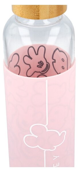 Skleněná lahev se silikonovým rukávem, 585ml, Stor, Mickey