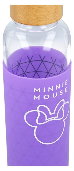 Skleněná lahev se silikonovým rukávem, 585ml, Stor, Minnie
