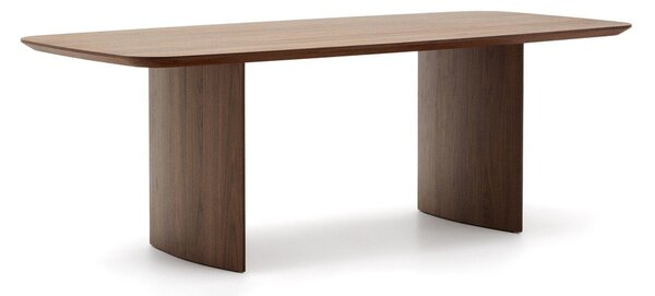 Hnědý jídelní stůl v dekoru ořechu 100x240 cm Litto – Kave Home