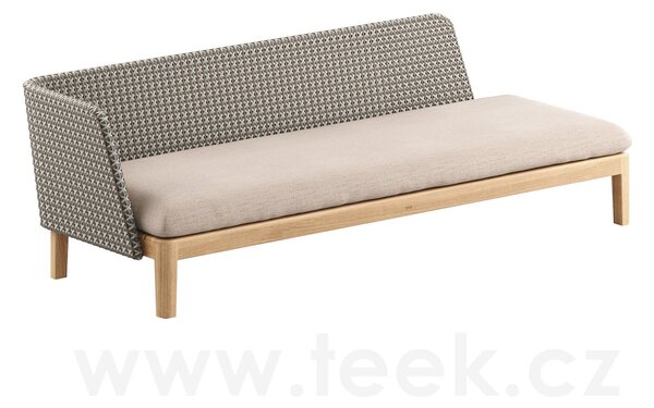 Royal Botania Modulový díl 3-místný levostranný L3 Calypso Lounge, Royal Botania, 226x82x69 cm, rám teak, výplet umělý ratan kriskrosss, bez sedáku