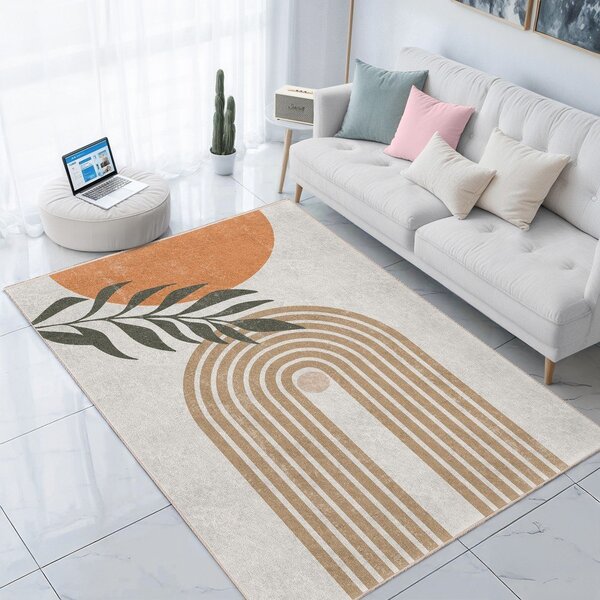 Krémový pratelný běhoun 80x200 cm Dot Arch – Mila Home