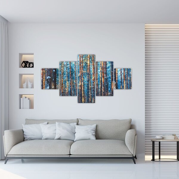 Obraz - Zimní les (125x70 cm)