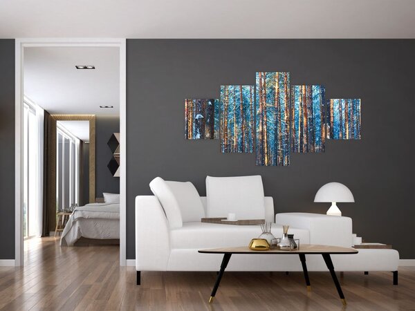 Obraz - Zimní les (125x70 cm)