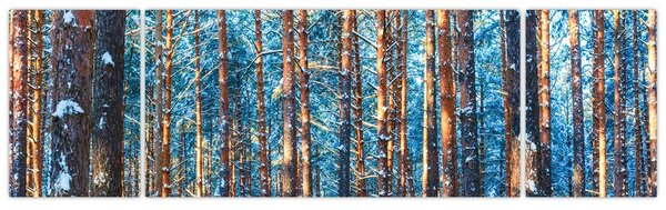 Obraz - Zimní les (170x50 cm)