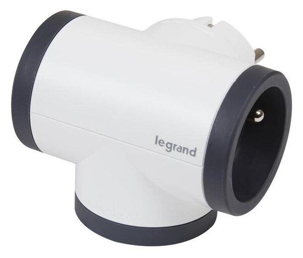 Legrand 049436 - Rozbočovací zásuvka otočná 3Z Typ E bílá/černá
