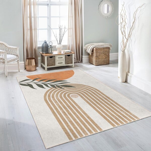 Krémový pratelný běhoun 80x200 cm Dot Arch – Mila Home