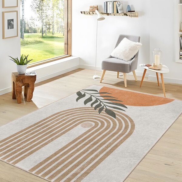Krémový pratelný běhoun 80x200 cm Dot Arch – Mila Home