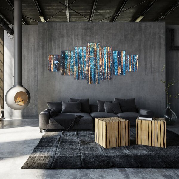Obraz - Zimní les (210x100 cm)