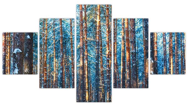 Obraz - Zimní les (125x70 cm)