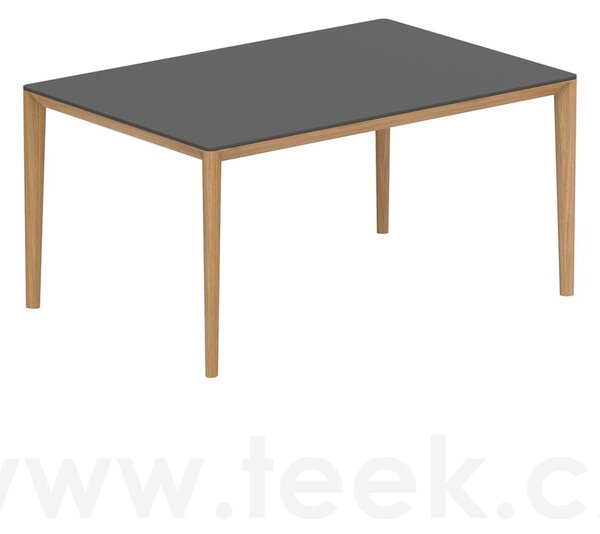 Royal Botania Jídelní stůl U-Nite, Royal Botania, 150x100x75 cm, rám teak, deska keramika bílá