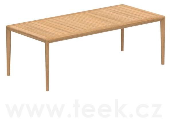Royal Botania Jídelní stůl U-Nite, Royal Botania, 220x100x75 cm, rám teak, deska keramika bílá