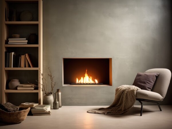 InFire - Vestavěný BIO krb 7,5x50 cm 3,5kW černá