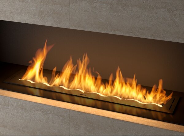 InFire - Vestavěný BIO krb 7,5x100 cm 6kW černá