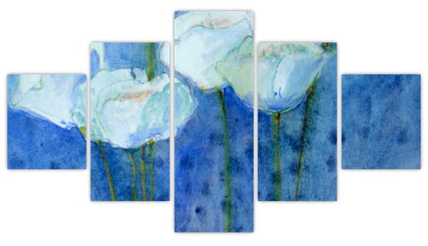 Obraz - Bílé tulipány (125x70 cm)