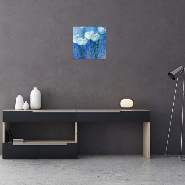 Obraz - Bílé tulipány (30x30 cm)