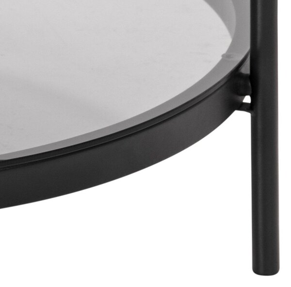 Kulatý konferenční stolek se skleněnou deskou ø 79 cm Bayonne - Actona