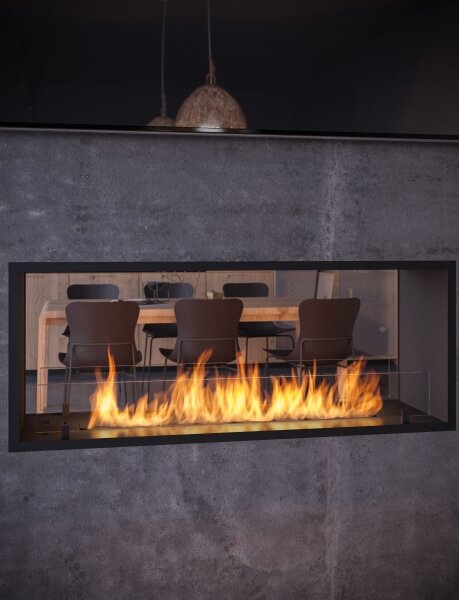InFire - Vestavěný BIO krb 48,5x123,5 cm 6kW černá