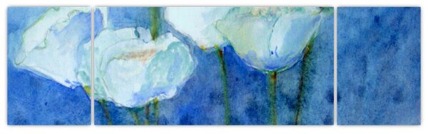 Obraz - Bílé tulipány (170x50 cm)