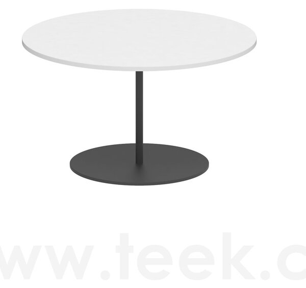 Royal Botania Odkládací stolek Butler, Royal Botania, kulatý 60x35 cm, rám nerez anthracite, deska teak