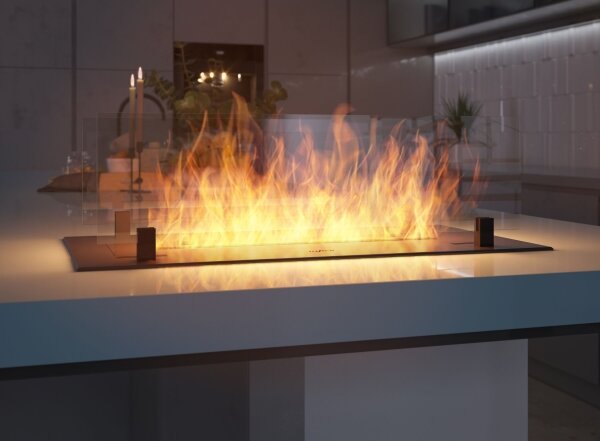InFire - Vestavěný BIO krb 8,5x60 cm 3,5kW černá
