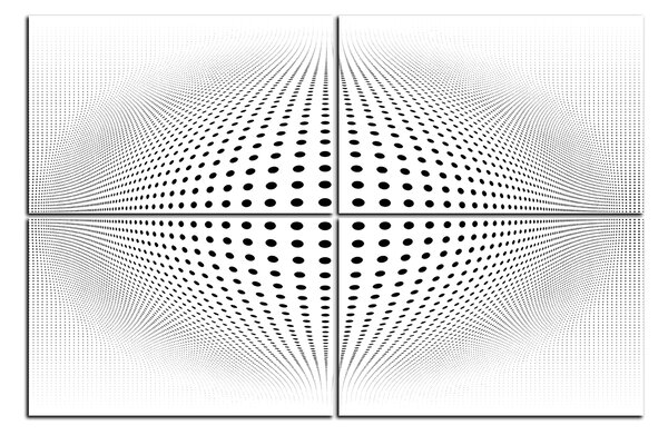 Obraz na plátně - Abstraktní geometrická sfera 1218D (90x60 cm)