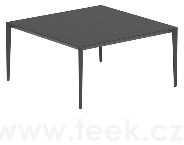 Royal Botania Jídelní stůl U-Nite, Royal Botania, 150x150x75 cm, rám hliník bronze, deska keramika černá