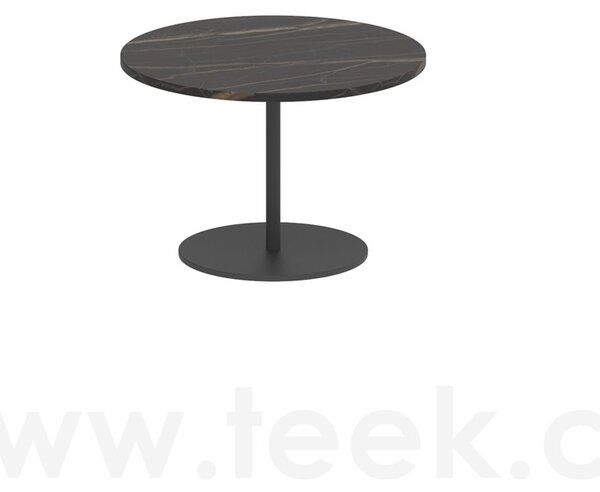 Royal Botania Odkládací stolek Butler, Royal Botania, kulatý 40x28 cm, rám nerez sand, deska teak