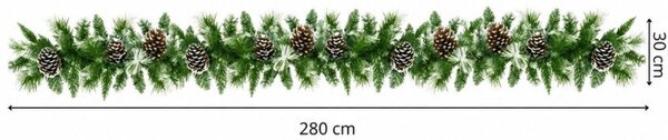 Vánoční řetěz LED Girlanda z větviček 2,8m SPRINGOS CA1287 zelený
