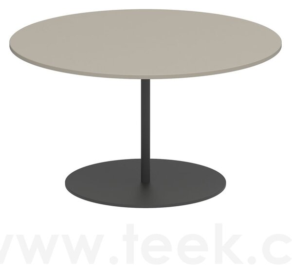 Royal Botania Odkládací stolek Butler, Royal Botania, kulatý 75x42 cm, rám nerez anthracite, deska keramika pearl grey