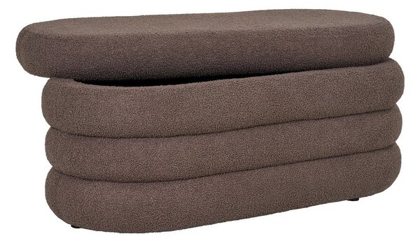 Hnědá lavice z textilie bouclé Dartford – House Nordic
