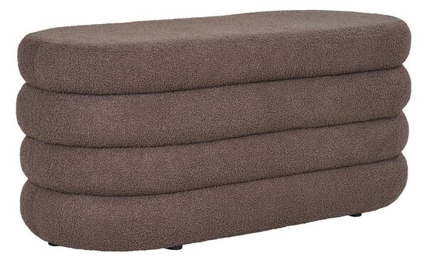 Hnědá lavice z textilie bouclé Dartford – House Nordic