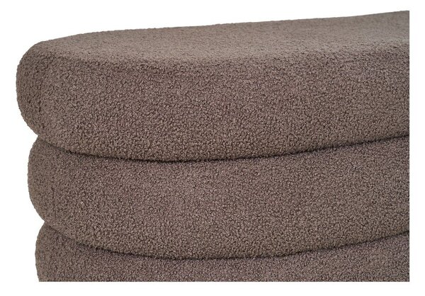 Hnědá lavice z textilie bouclé Dartford – House Nordic