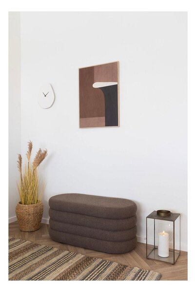 Hnědá lavice z textilie bouclé Dartford – House Nordic