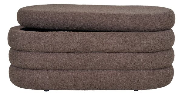 Hnědá lavice z textilie bouclé Dartford – House Nordic