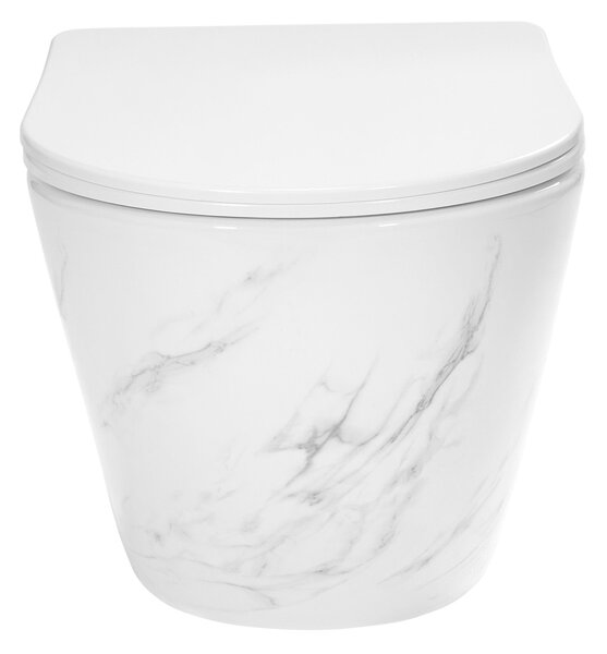 WC mísa bez splachovacího okruhu Rea Carlos Nature Marble
