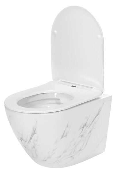WC mísa bez splachovacího okruhu Rea Carlos Nature Marble