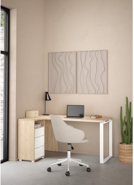 Pracovní stůl s deskou v dubovém dekoru 100x150 cm Sign – Tvilum
