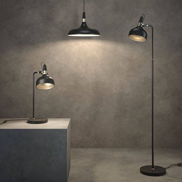 Paulmann Stojací lampa Juna STYLE, černá, výška 158 cm, kov, Černá, Obývací pokoj / jídelna, kov, Moderní, stojací lampa