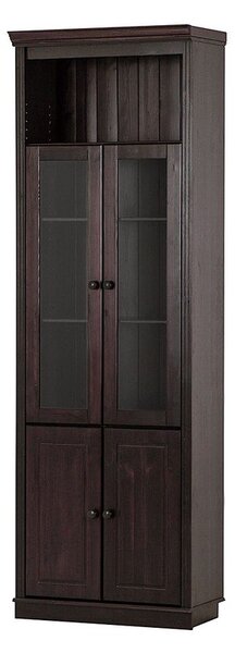 Hnědá vitrína z borovicového dřeva 74x223 cm Anita – Støraa