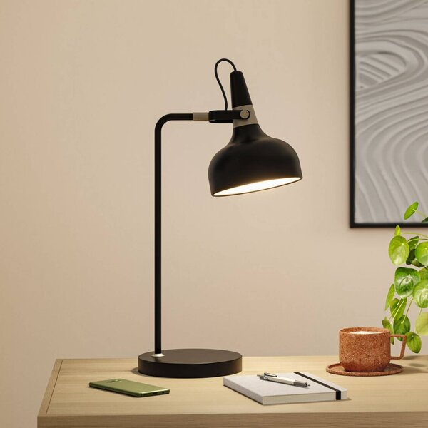 Paulmann Stolní lampa Juna STYLE, černá, výška 51 cm, kov, Černá, Obývací pokoj / jídelna, kov, Moderní