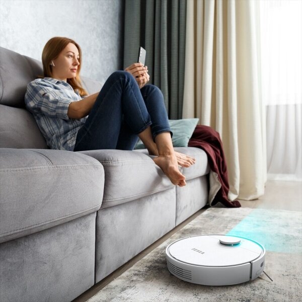 TESLA Electronics RoboStar - Chytrý robotický vysavač 2v1 2550 mAh Wi-Fi bílá