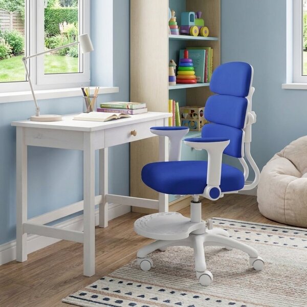 Dětská rostoucí židle Neoseat KIDDY THREE — látka, pratelný potah, tmavě modrá