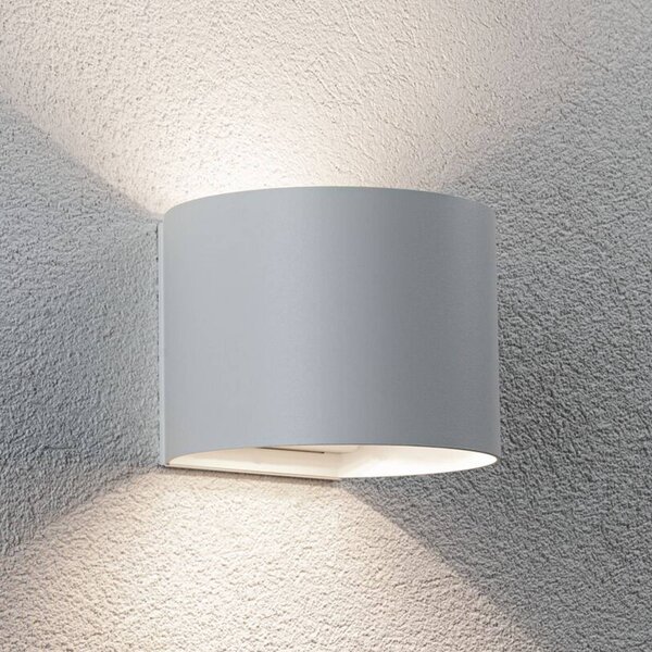 Paulmann LED venkovní nástěnné svítidlo Nyora na akumulátor, bílé, 14 cm, senzor, IP44, Bílá / opál, Koupelna, Hliník, Moderní, Nástěnné svítidlo