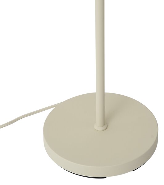 Skandinávská stojací lampa béžová s bílým sklem - Wisp