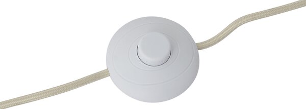 Skandinávská stojací lampa béžová s bílým sklem - Wisp