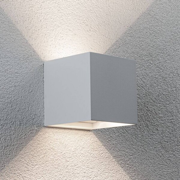 Paulmann LED venkovní nástěnné svítidlo Nyara na akumulátor, bílé, 10 cm, senzor, IP44, Bílá / opál, Koupelna, Hliník, Moderní, Nástěnné svítidlo