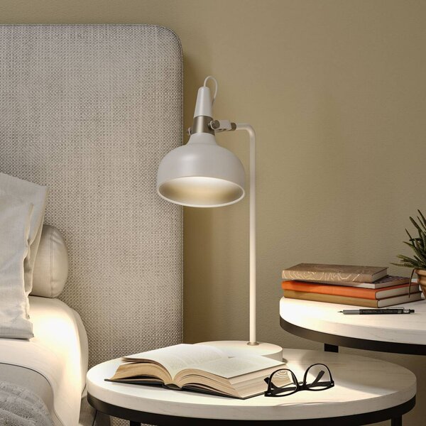 Paulmann Stolní lampa Juna STYLE, bílá, výška 51 cm, kov, Bílá / opál, Obývací pokoj / jídelna, kov, Moderní
