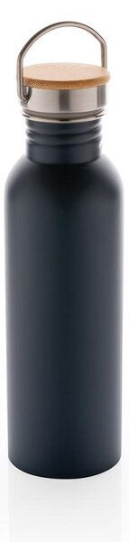 Nerezová láhev s bambusovým víčkem, 710ml, XD Design, modrá