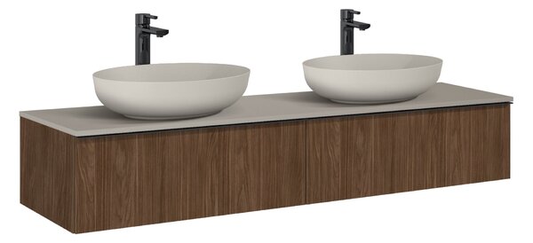 Elita Look Slim skříňka 160x44.9x31.8 cm pod umyvadlo závěsná ořechová RE081604027060